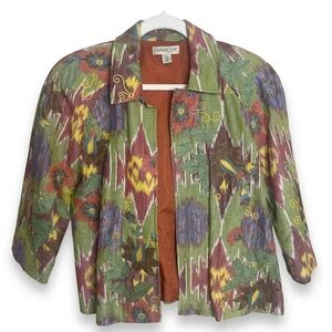 Coldwater Creek Multicolor Patterned Jacket